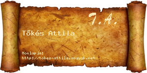 Tőkés Attila névjegykártya